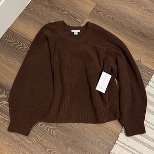 NWT Athleta Layover Crew Brown Sweater. Size 2X.